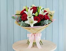 Букет цветов из:  Лилии и Розы в Черепаново