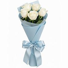 Букет 5 Белых роз Проуд в Черепаново