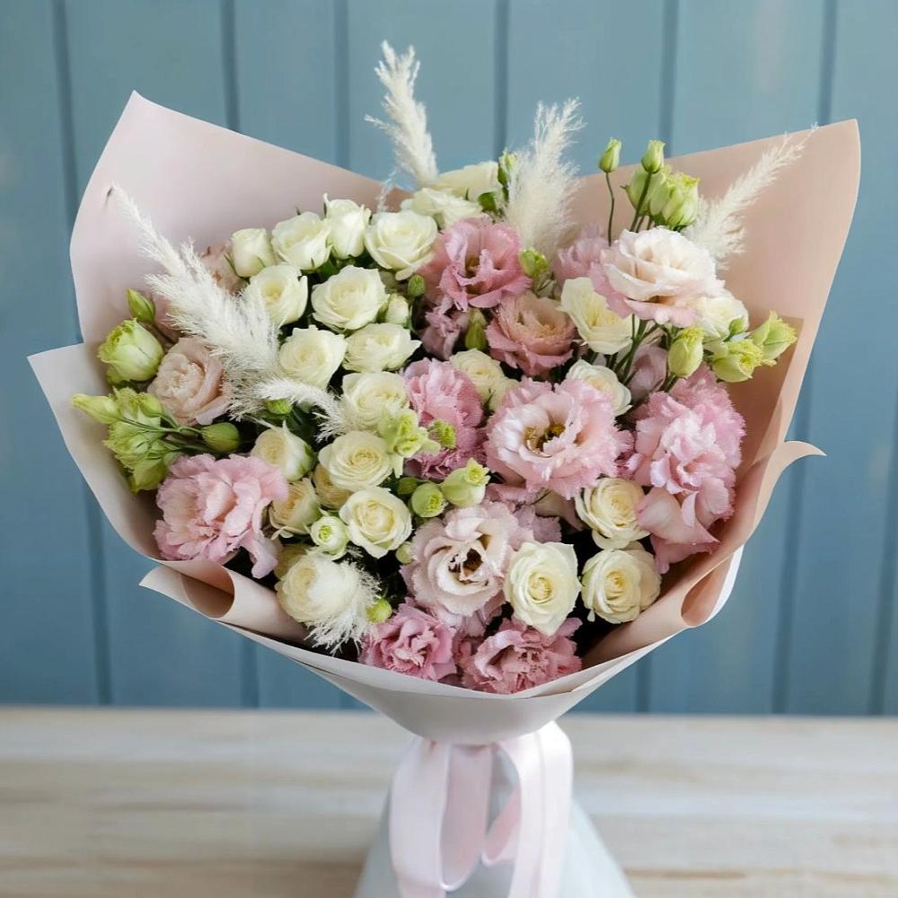 Букет цветов из: Альстромерии и Розы в Черепаново