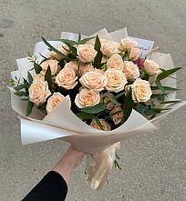 Букет Кремовые розы Латте в Черепаново