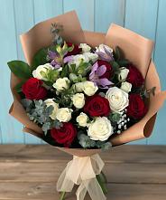 Букет цветов из:  Розы и Альстромерии в Черепаново