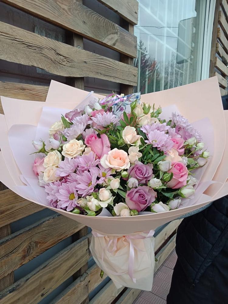 Букет цветов из: Розы и Хризантемы в Черепаново