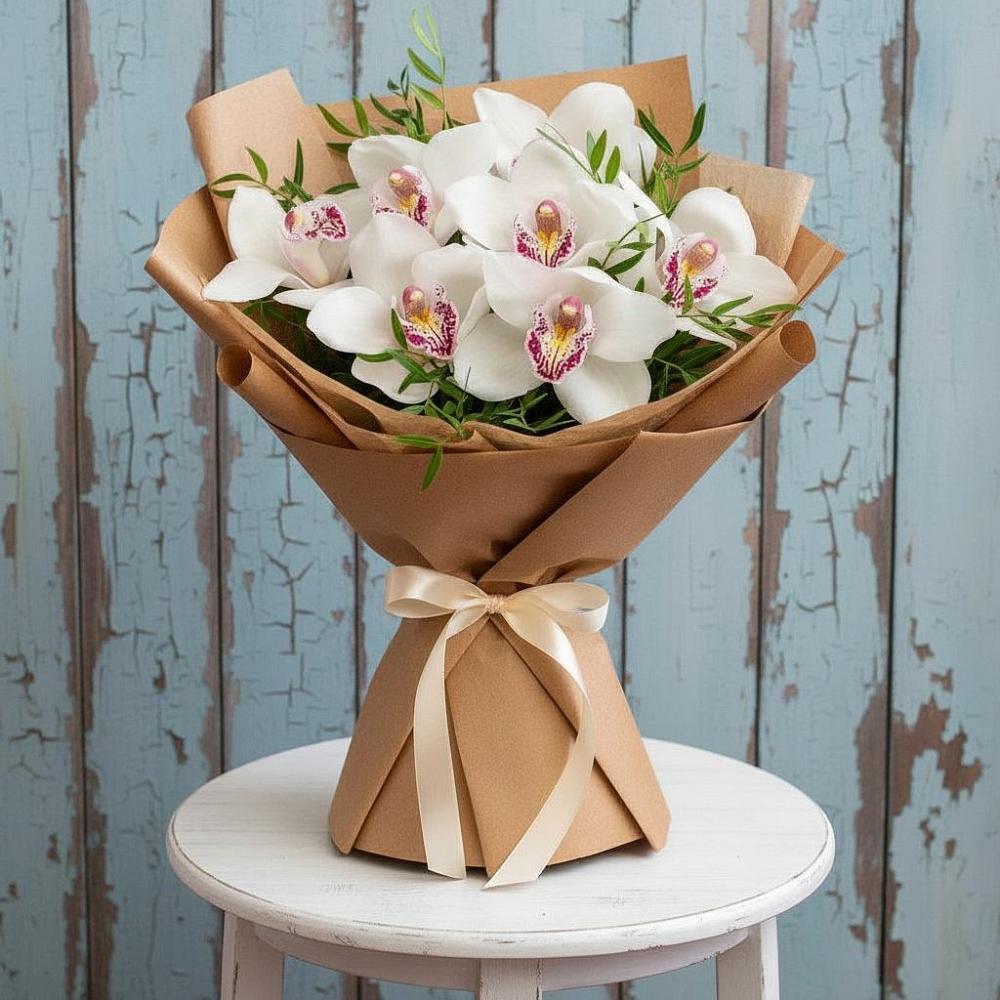 Букет цветов из: Орхидеи и Розы в Черепаново