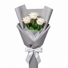 Букет 3 белые розы #REPLACE_PRED# Черепаново