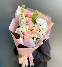 Букет цветов из:  Хризантемы и Розы в Черепаново