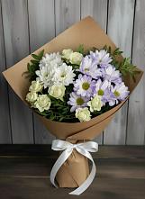 Букет цветов из:  Хризантемы и Розы в Черепаново