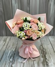 Букет цветов из:  Гвоздики, Розы и Хризантемы в Черепаново