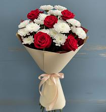 Букет цветов из:  Розы и Хризантемы в Черепаново