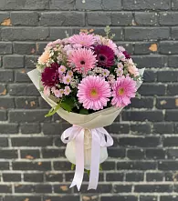 Букет цветов из:  Герберы и Хризантемы в Черепаново