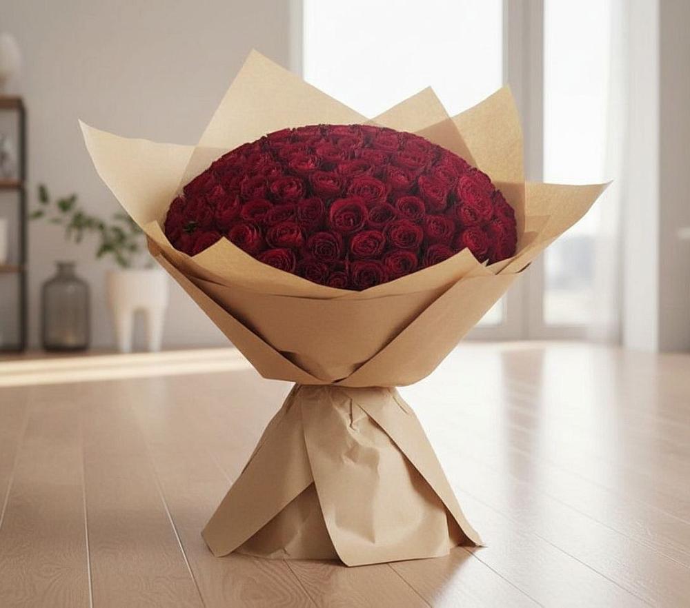 Букет 101 Красная роза в Черепаново