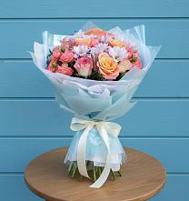 Букет цветов из:  Хризантемы и Розы в Черепаново