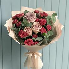 Букет цветов из:  Гвоздики и Розы в Черепаново