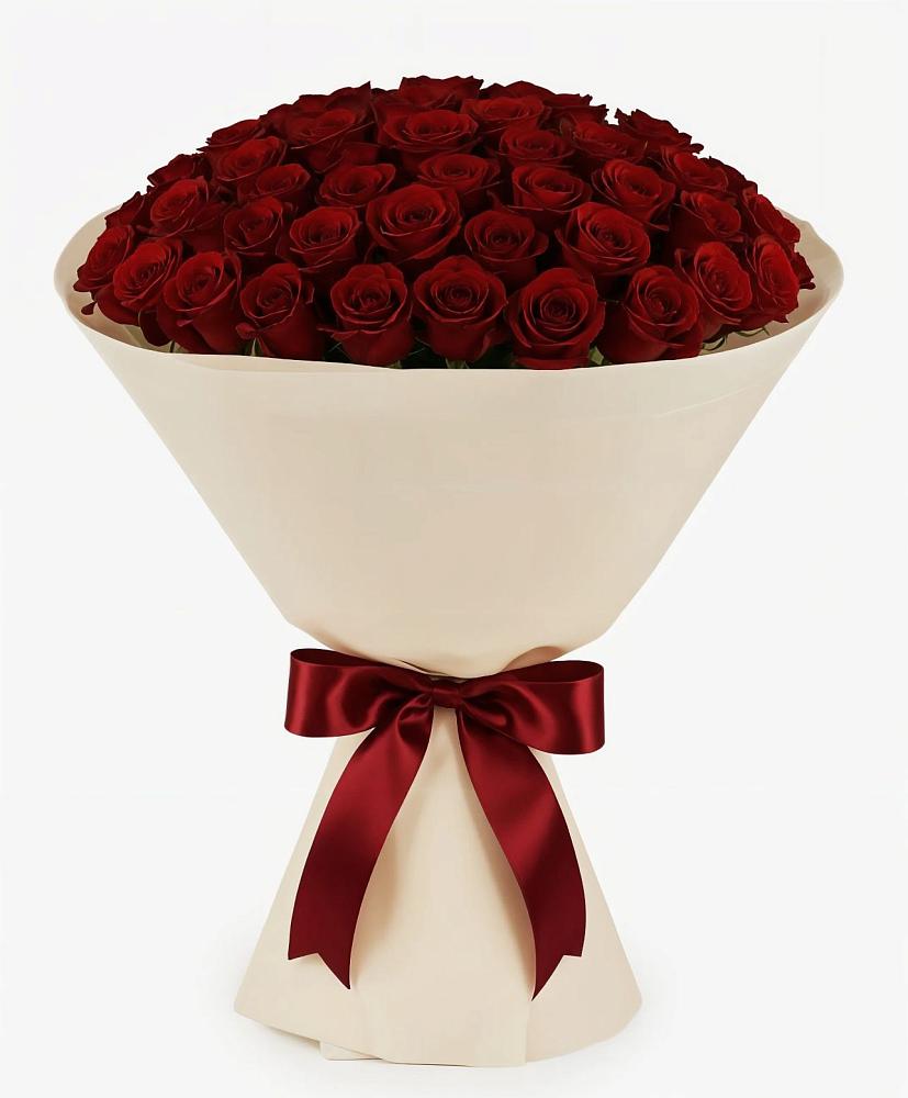 Букет 101 Бордовая роза Блэк Бакарра в Черепаново