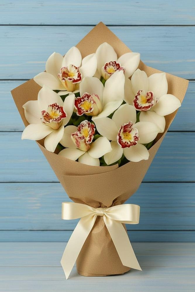 Букет цветов из: Орхидеи и Розы в Черепаново