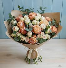 Букет цветов из:  Альстромерии и Розы в Черепаново